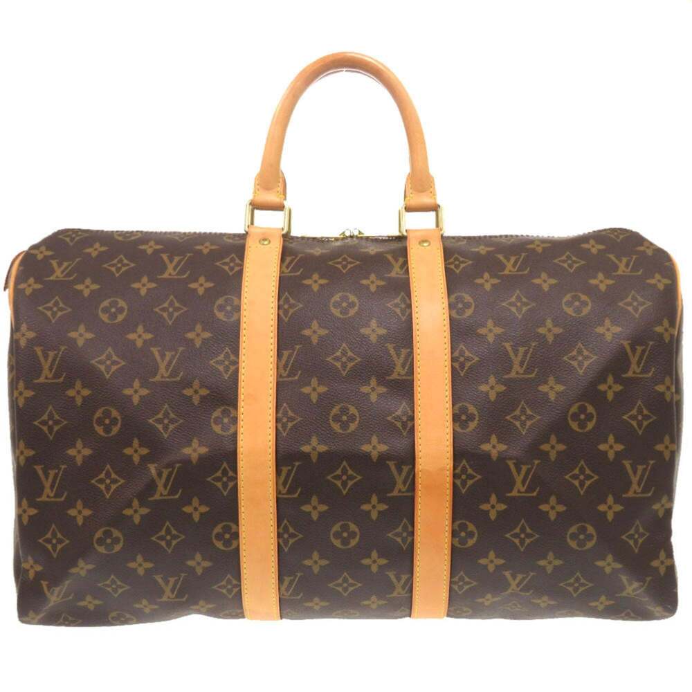 LOUIS VUITTON Authentic Brown Monogram Keepall 45 Boston Bag